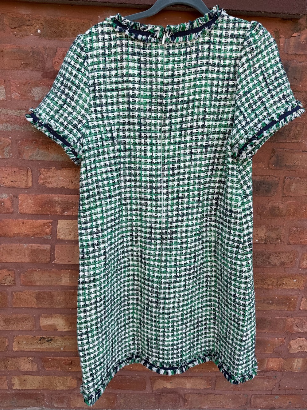 kate spade green, white and navy tweed sheath dress - Picture 4 of 6
